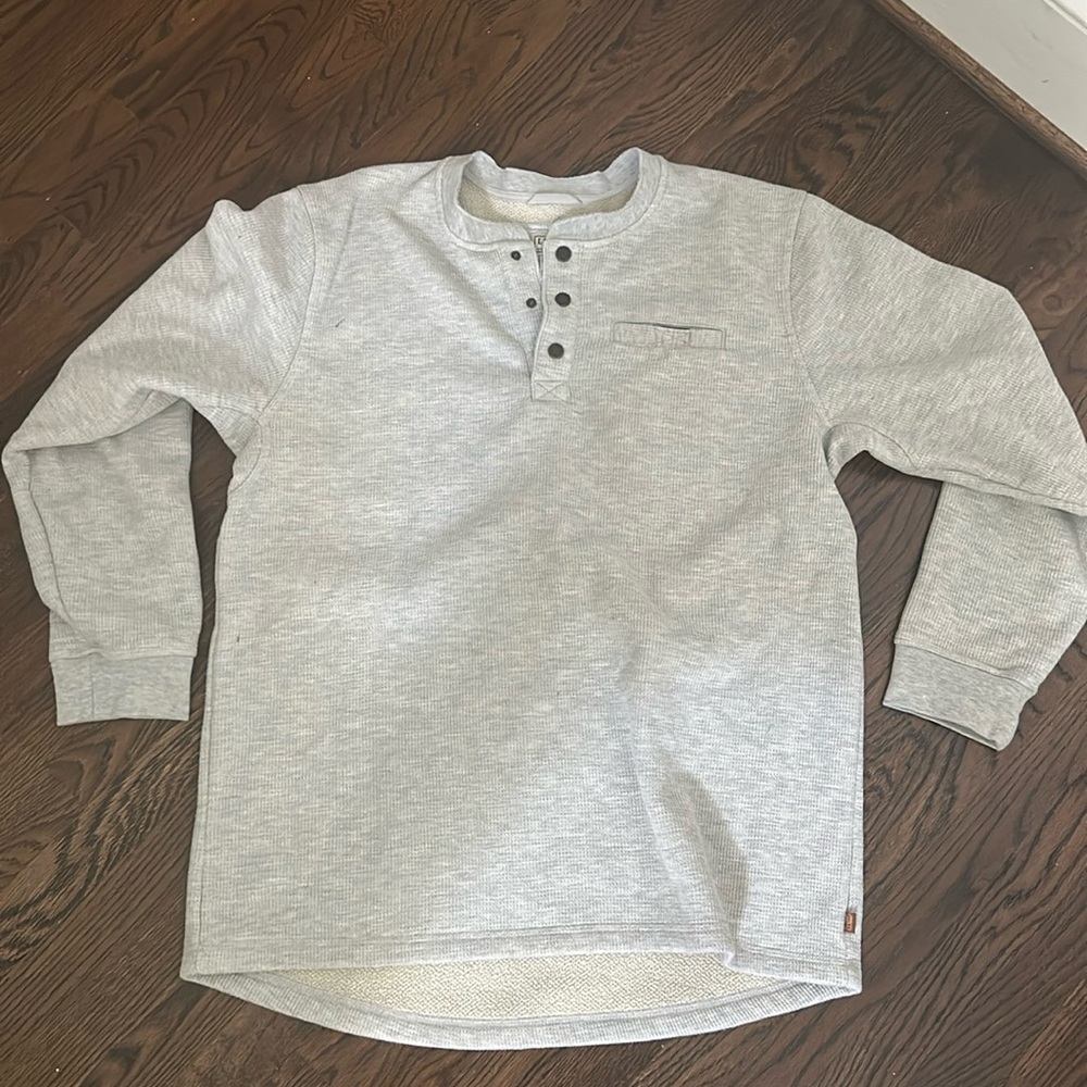 LL Bean Gray Lined Henley XL Tall - NWOT